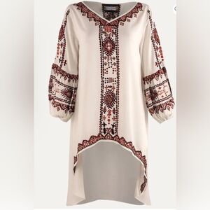 Vintage Collection Ivory Adele Embroidered Tunic Dress